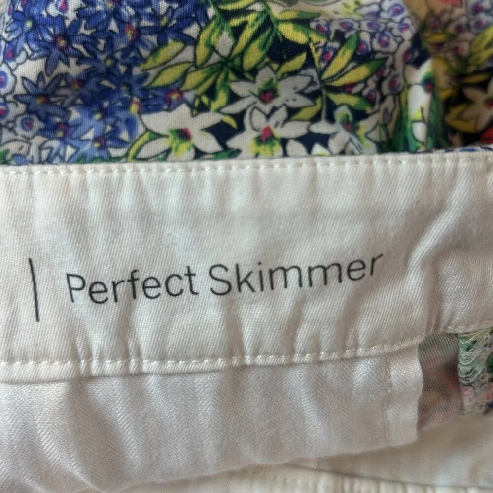 Talbots Perfect Skimmer Cottage Floral Cropped Pants Size 2